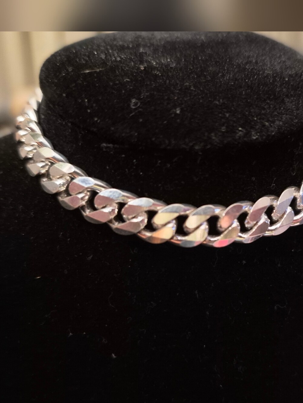 8 Inch Men's Silver Cuban Link 8mm Bracelet 925 Sterling Silver 22.33 Grams